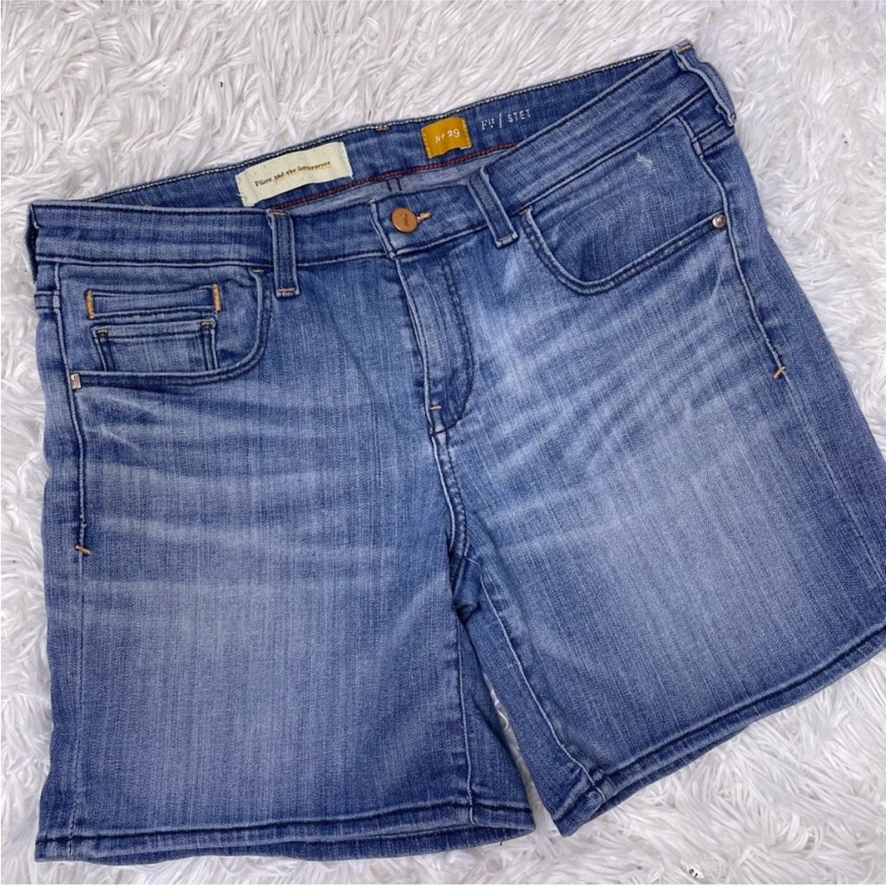 Anthropologie Pilcro and the Letterpress Midi Denim Shorts